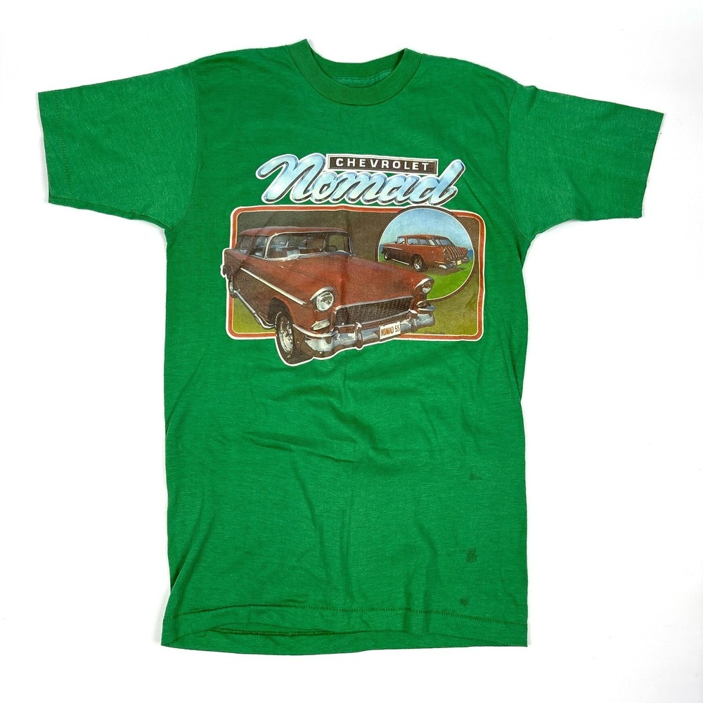 VTG 70s Single Stitch Roach 1976‎ Chevy Nomad Iron On T Shirt *no size tag